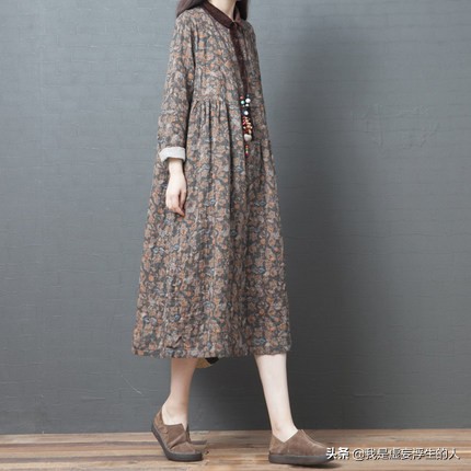 棉麻韩版宽松连衣裙120斤到220斤,宽松棉麻连衣裙高端大气上档次