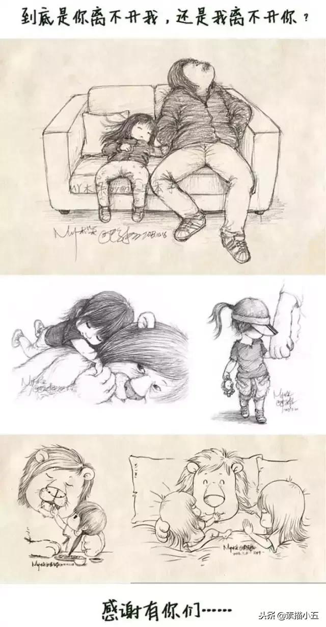 一个父亲给大家展示女儿画的画,给妈妈画一幅世界上最漂亮的画