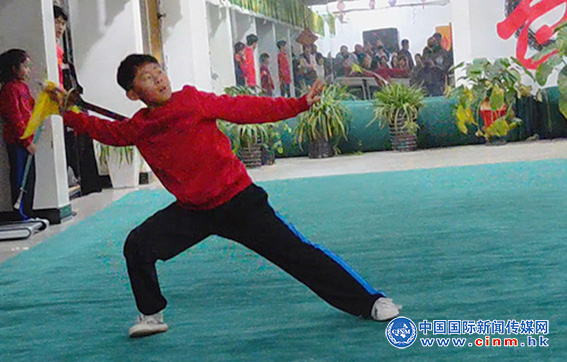 武术展演迎新年,郑州体校武术训练队