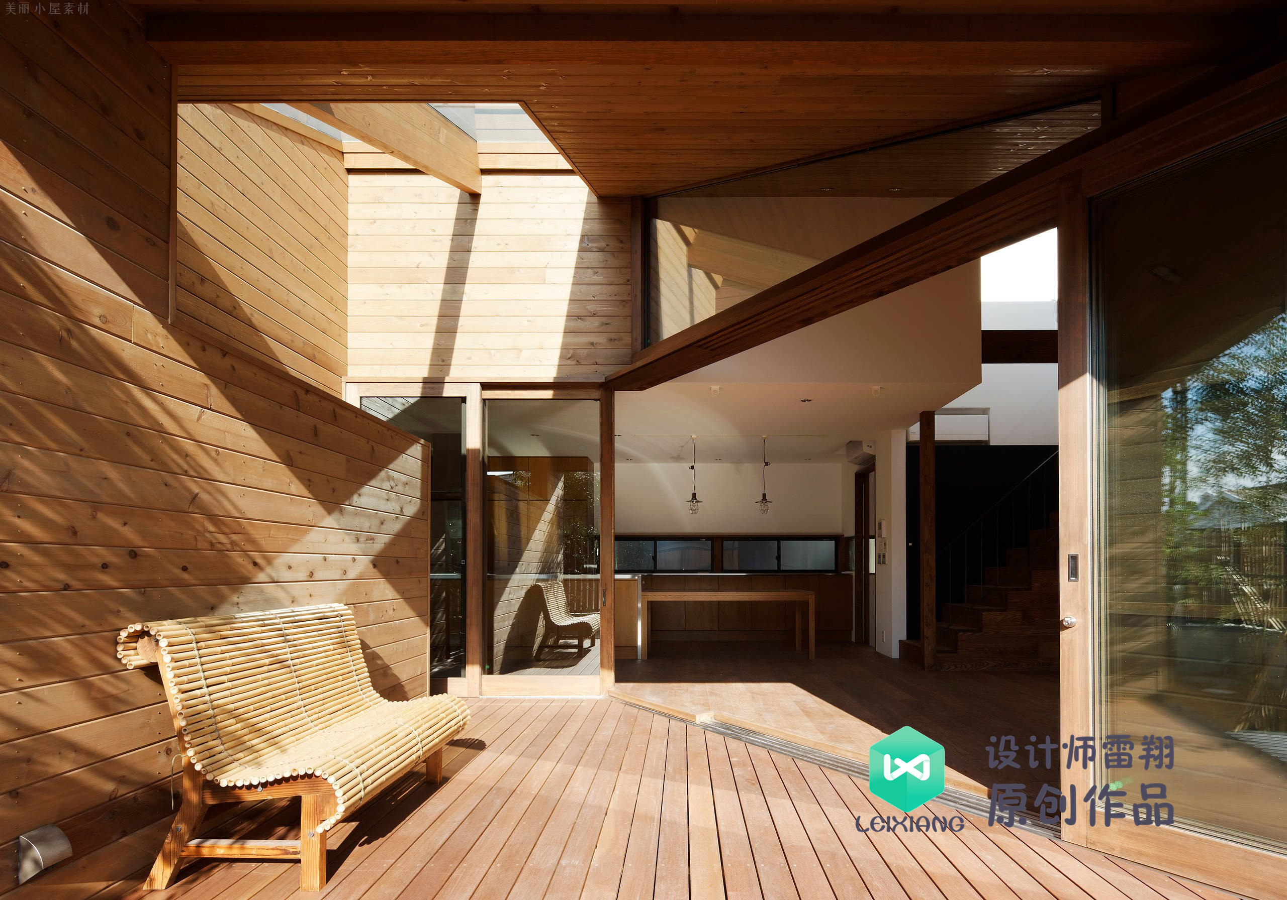 庭院防腐木颜色搭配效果图,庭院怎么铺装防腐木