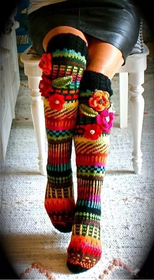 自己织的毛线袜,在家穿的毛线袜怎么织