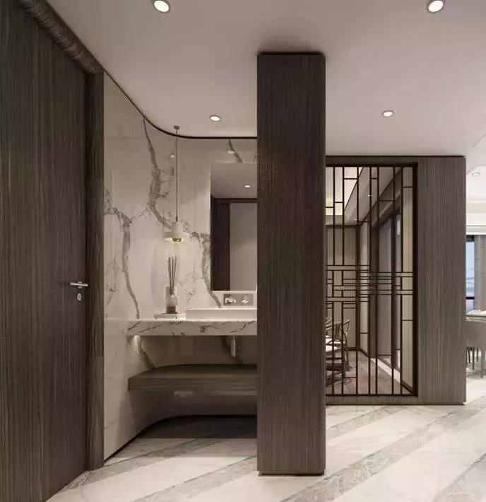 现代港式轻奢大平层设计效果图,港式轻奢大宅