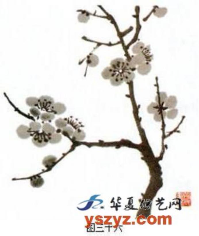 梅花画法简笔画,梅花画法的视频