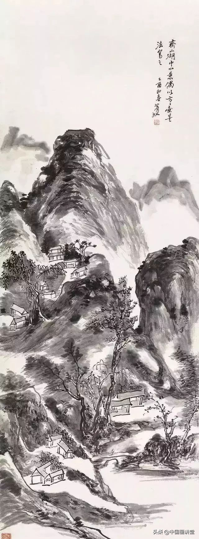 画好山水画就要注意它的意境,怎么画有意境的山水画