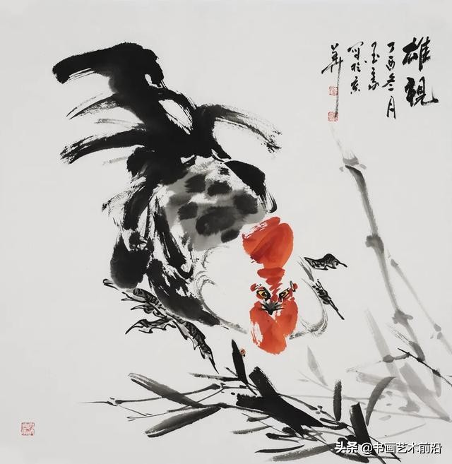 墨豪画鸡自成一家,墨豪画鸡高清大图