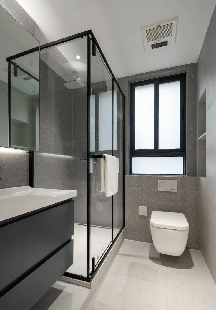 80平客厅书房一体设计,80平三室一厅简约现代装修风格