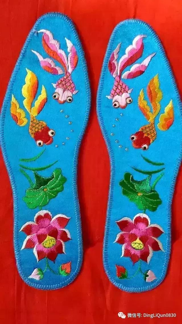 鞋垫手工刺绣最好看复杂的图案,刺绣作品展示简单