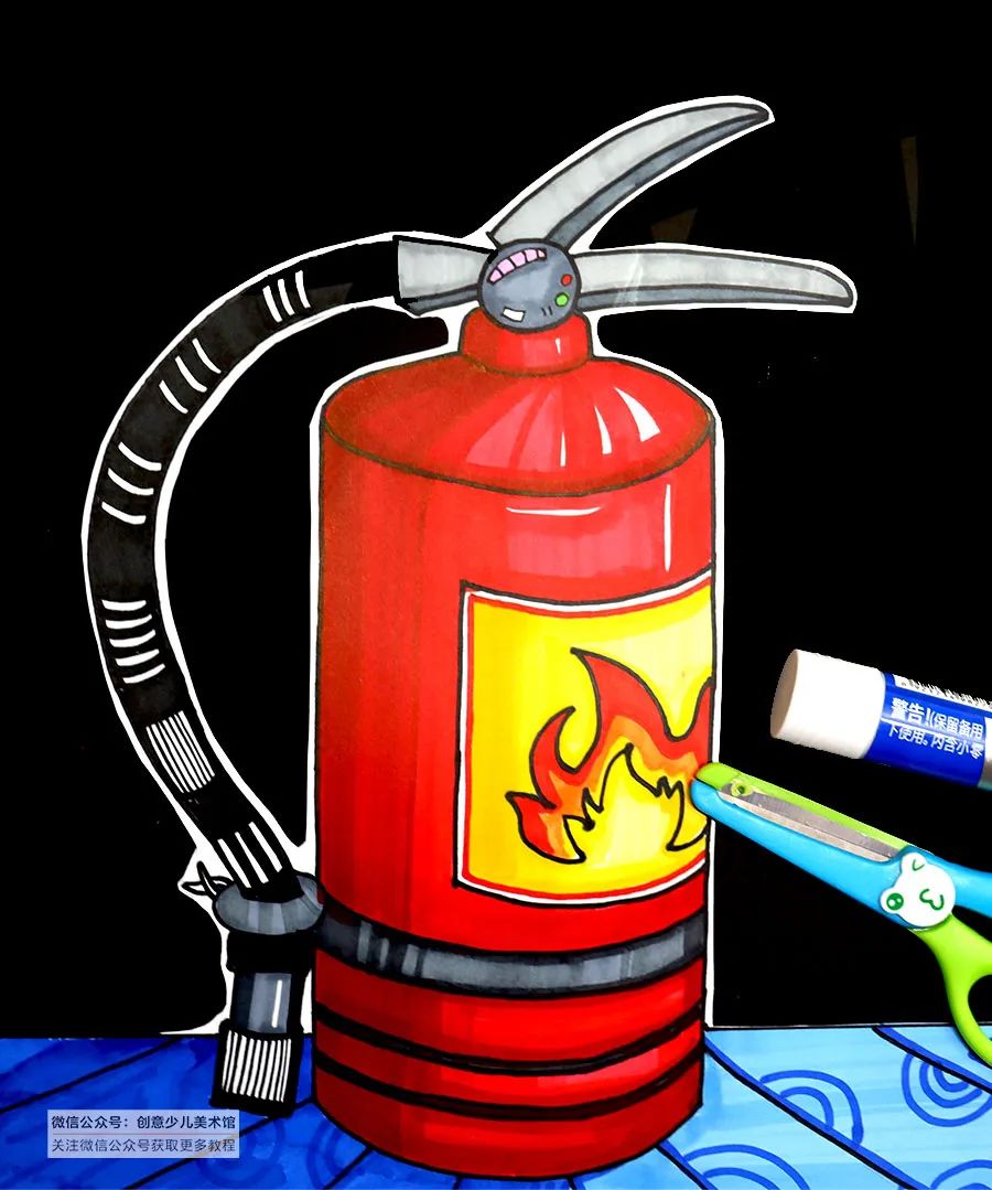 灭火器儿童画作画步骤,儿童画灭火器的教学目标