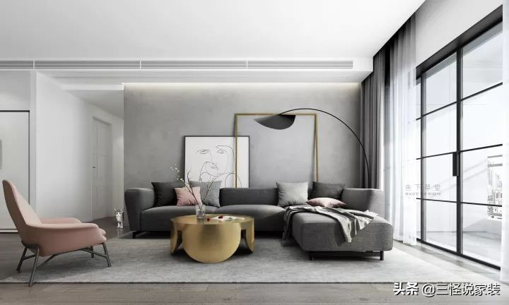 电视背景墙与沙发墙不对称效果图,现在装修沙发背景墙流行什么风格