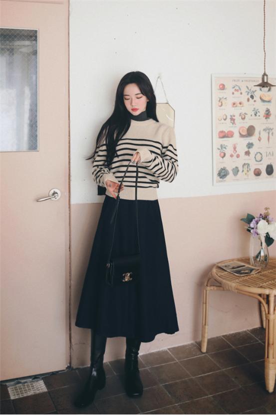 18套俏皮的保暖穿搭,韩国街拍穿搭冬季保暖