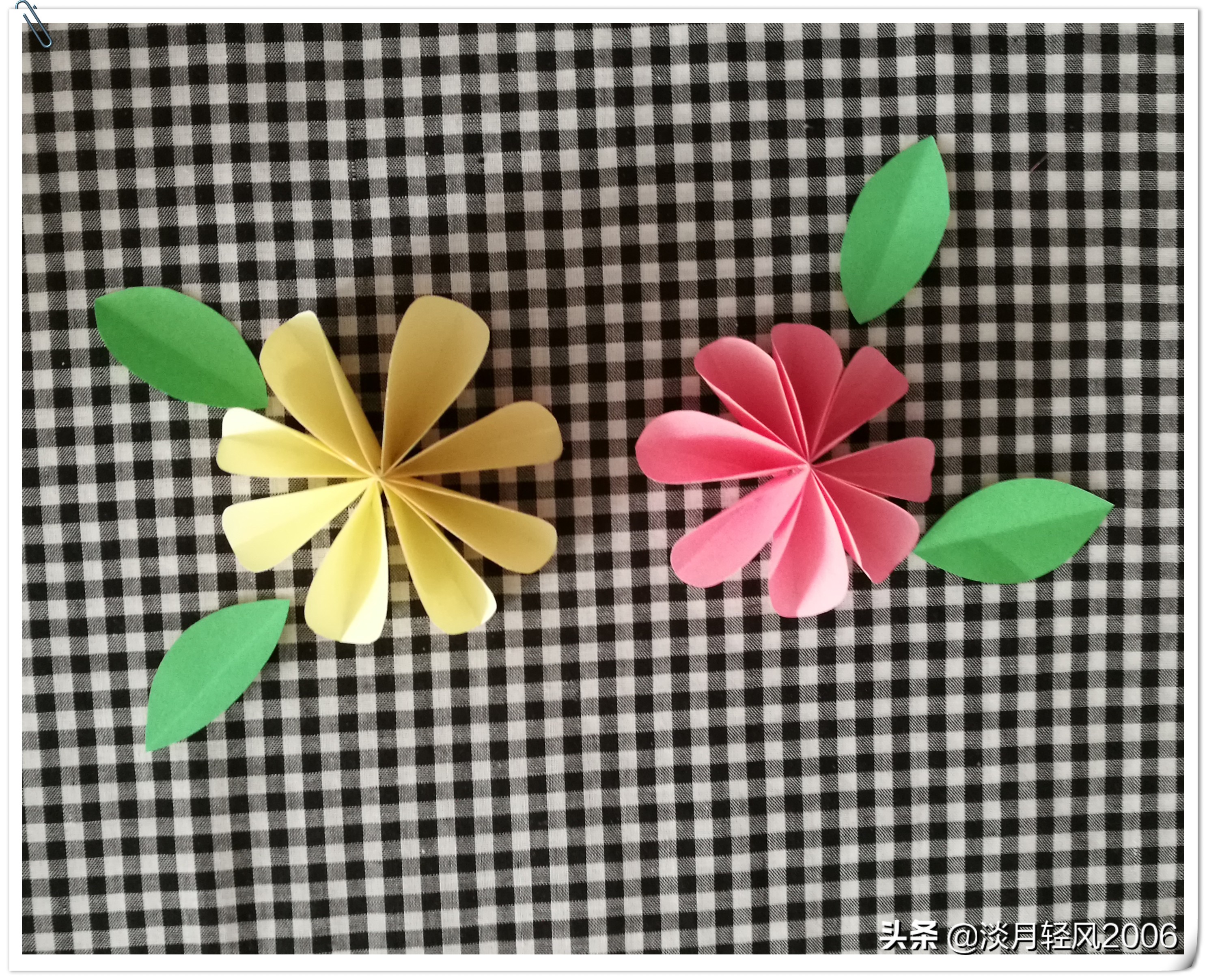 手工卡纸简单立体小花,彩色卡纸立体手工