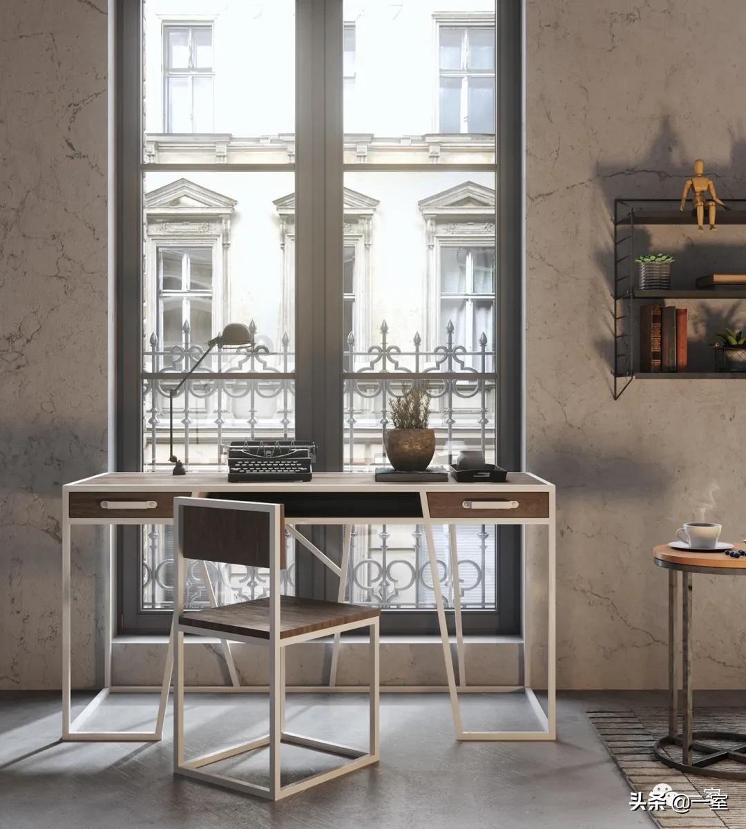 餐厅书房一体设计,书房客房一体设计