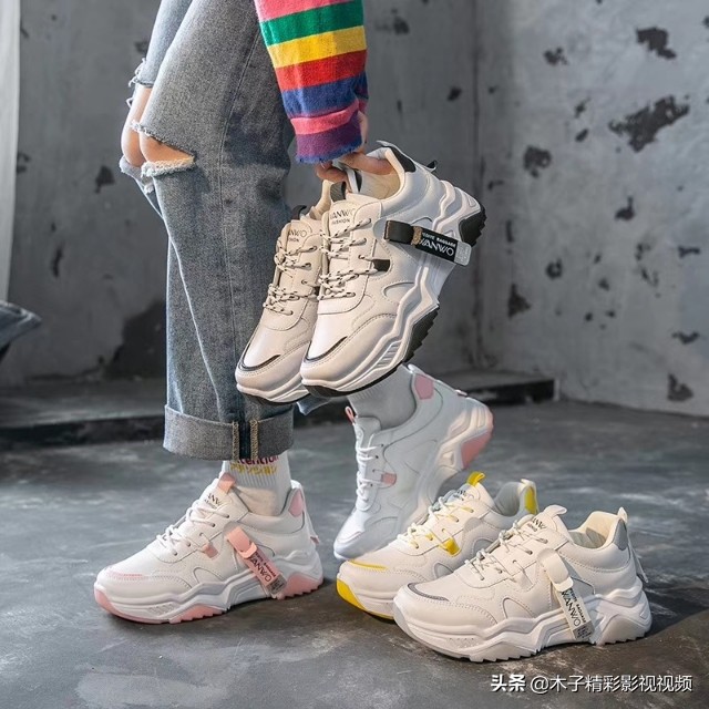 2022老爹鞋女休闲ins港风百搭板鞋,老爹鞋女款爆款2022新款ins潮板鞋