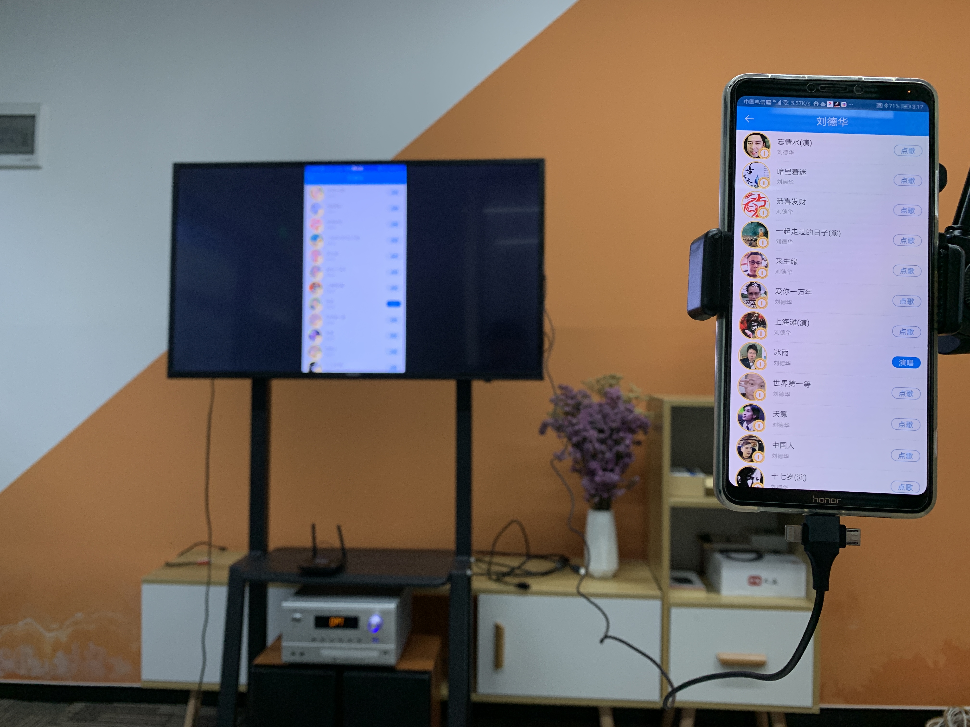 用5.0蓝牙接收器,复活老功放音响,连接电视不充会员无限K歌