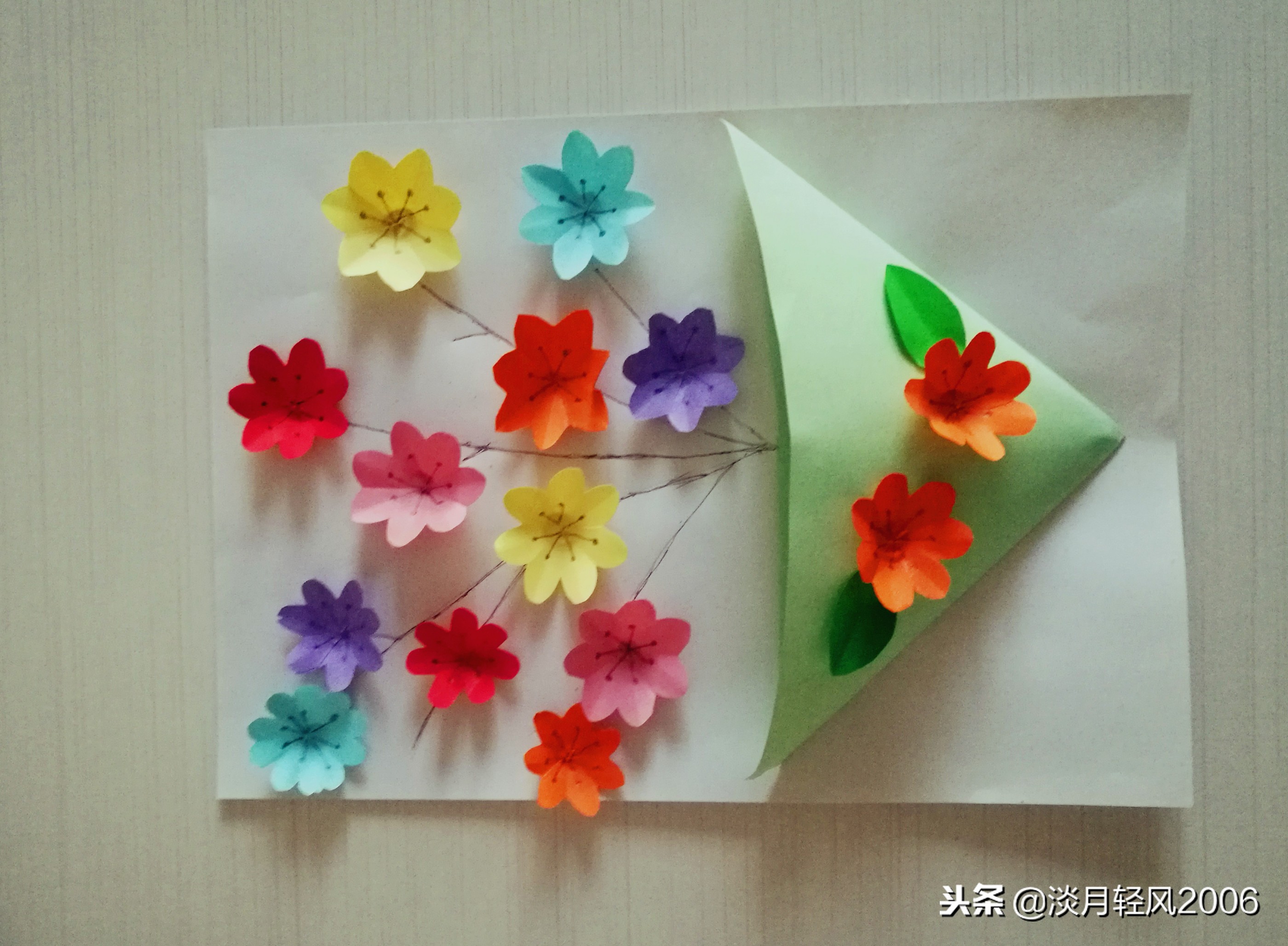 儿童手工立体贴画制作贺卡,儿童卡纸手工制作贴画