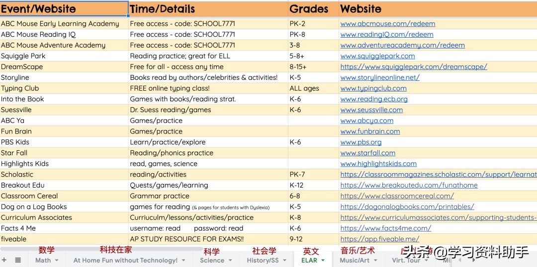 美国停课后，上万个免费教辅资源，再不*载下**就晚啦（附*载下**方法）