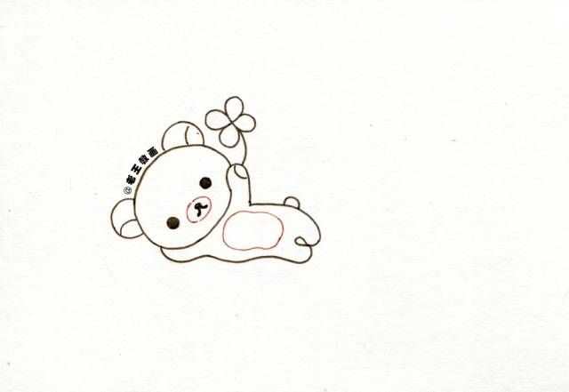 简笔画小熊慢动作,简笔画小熊教程视频