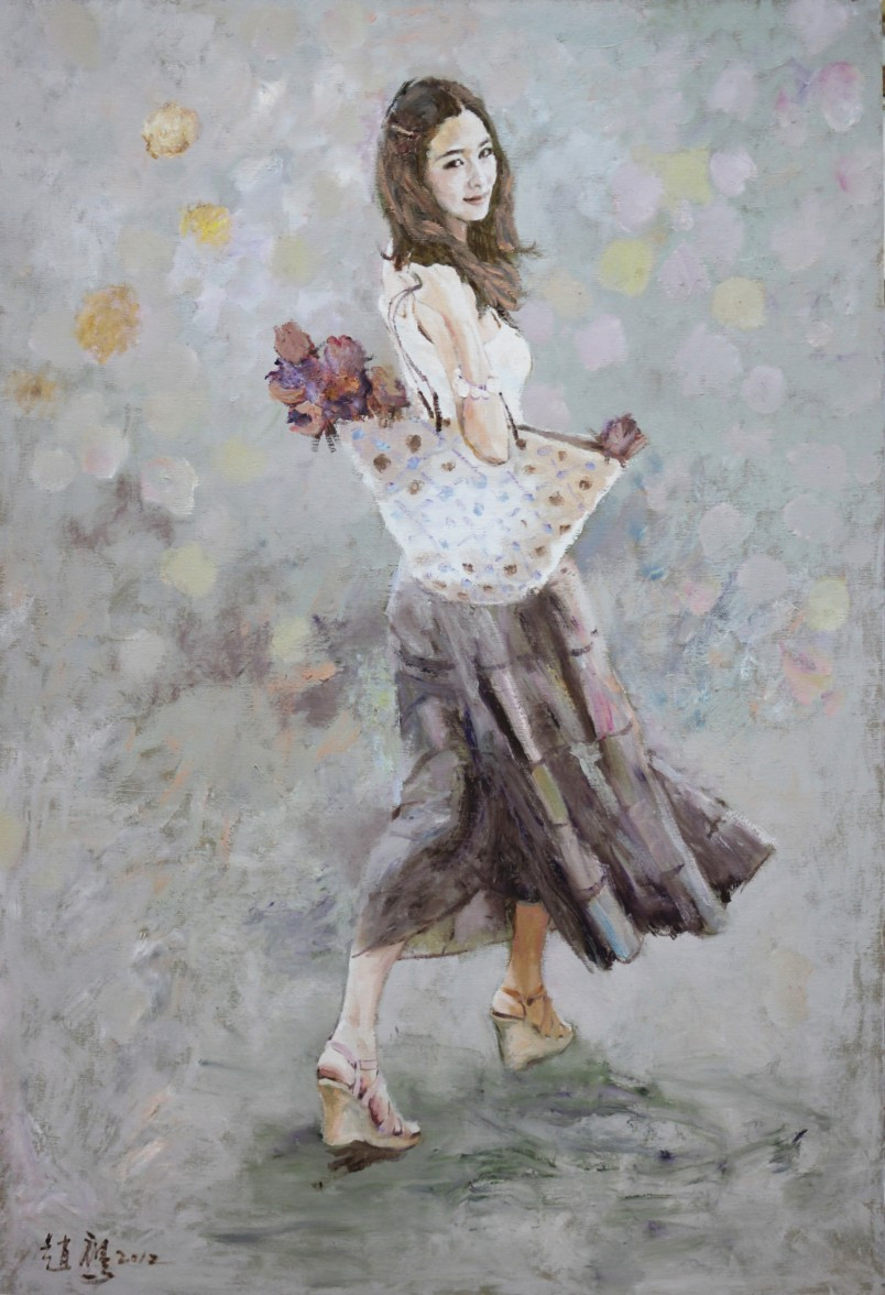 柠檬汁氤在水中　角落里美人如茵——画家赵鹰的写意油画