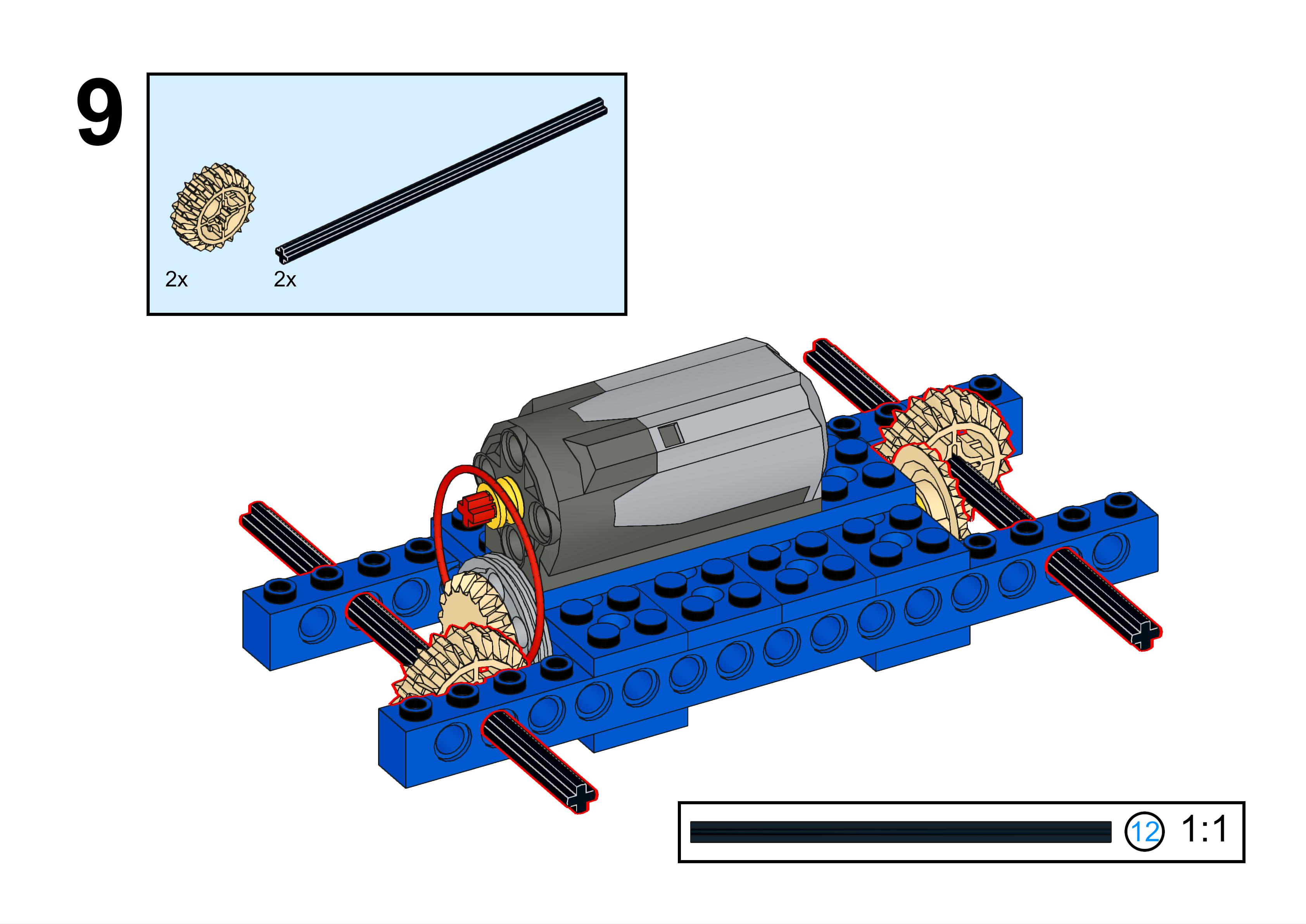用乐高9686做一辆四驱车,乐高9686小颗粒四驱车搭建教程