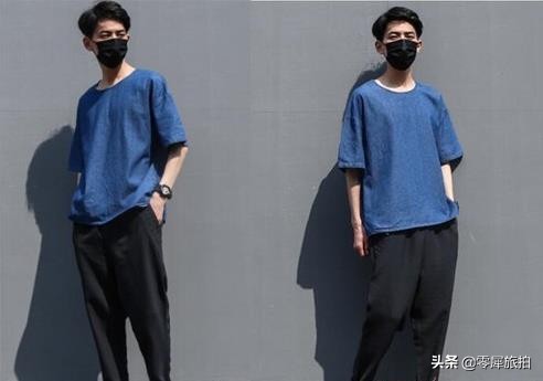 男生哈伦裤搭配白色短袖图片,白色长袖宽松t恤搭配哈伦裤