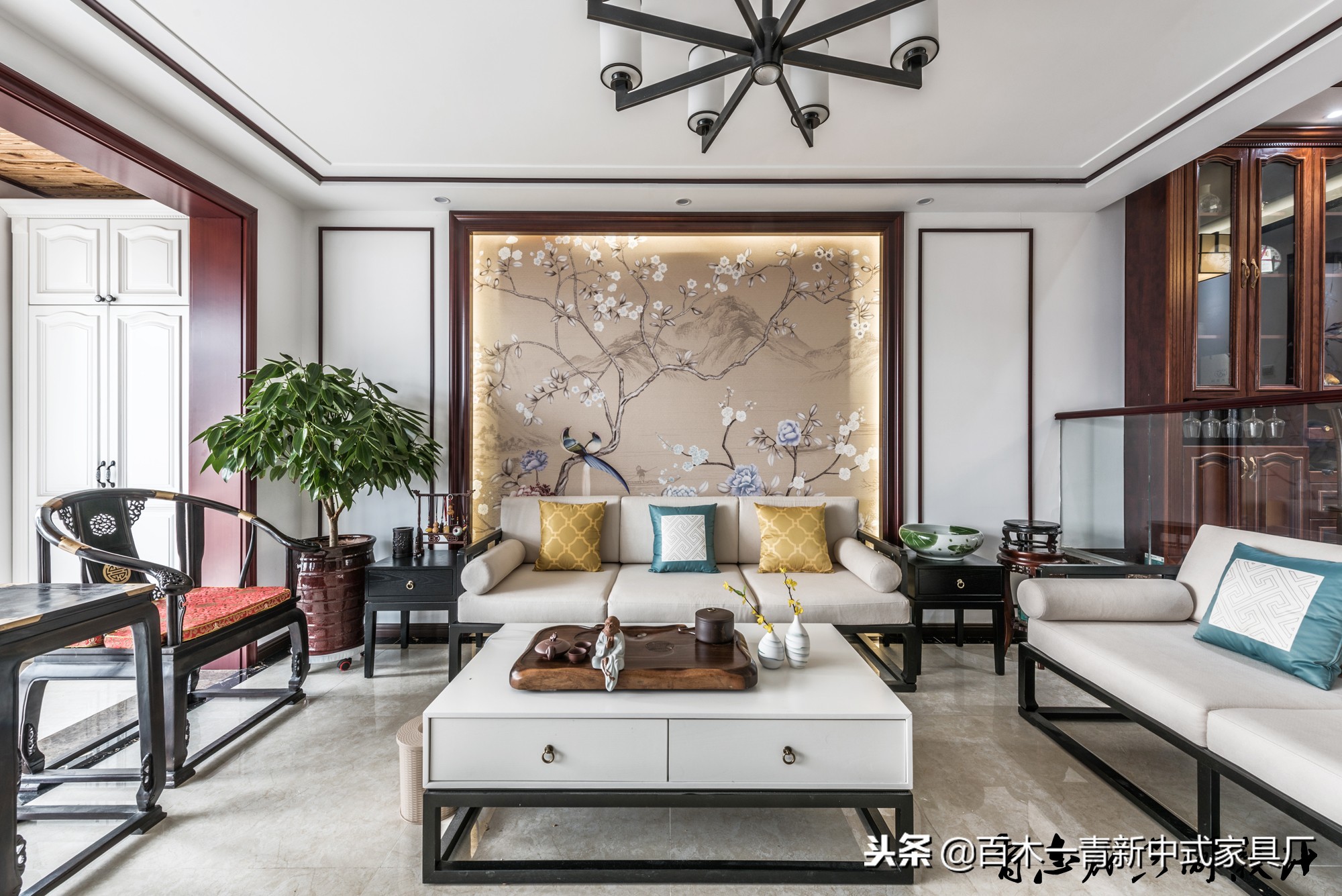 禅意新中式家具沙发,布艺沙发新中式风格