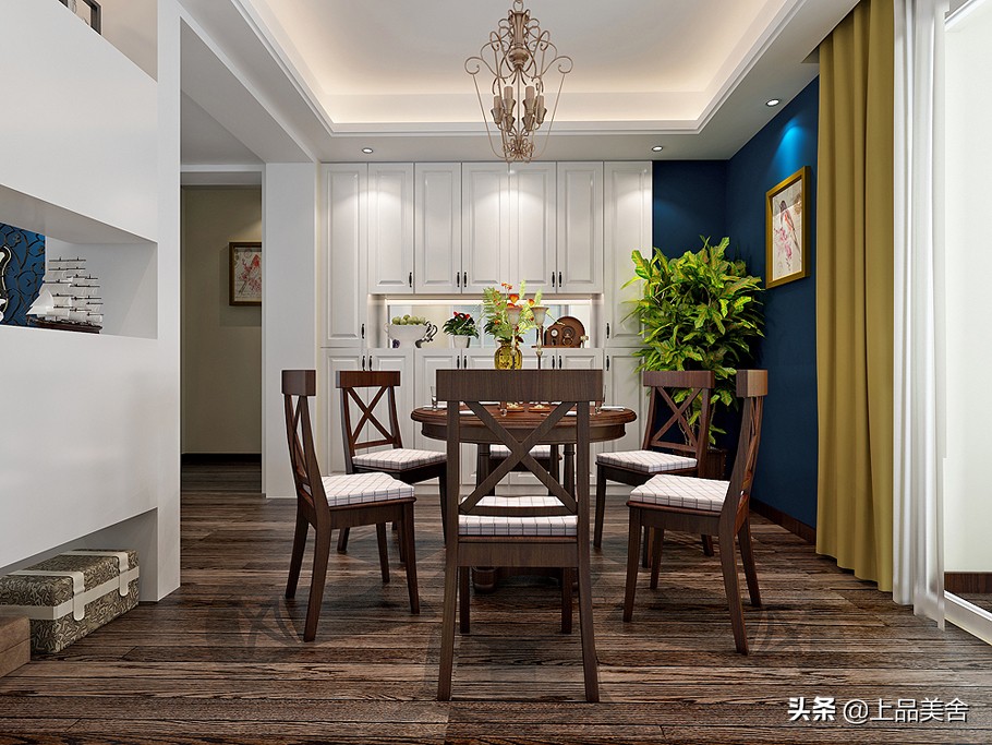 美式风格沙发背景墙效果图大全,美式风格蓝色沙发背景墙效果图