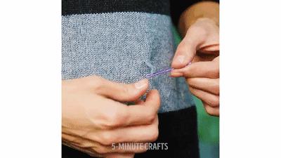 拉链脚坏了用吸管怎样修复,衣服拉链坏了教你用吸管修复