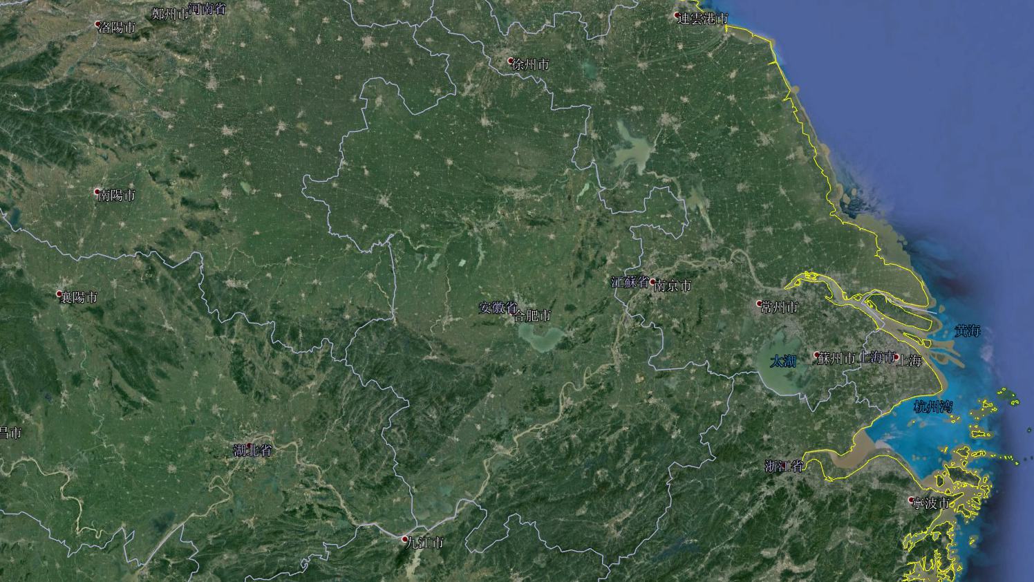 卫星地图合肥发展,合肥城市位置图