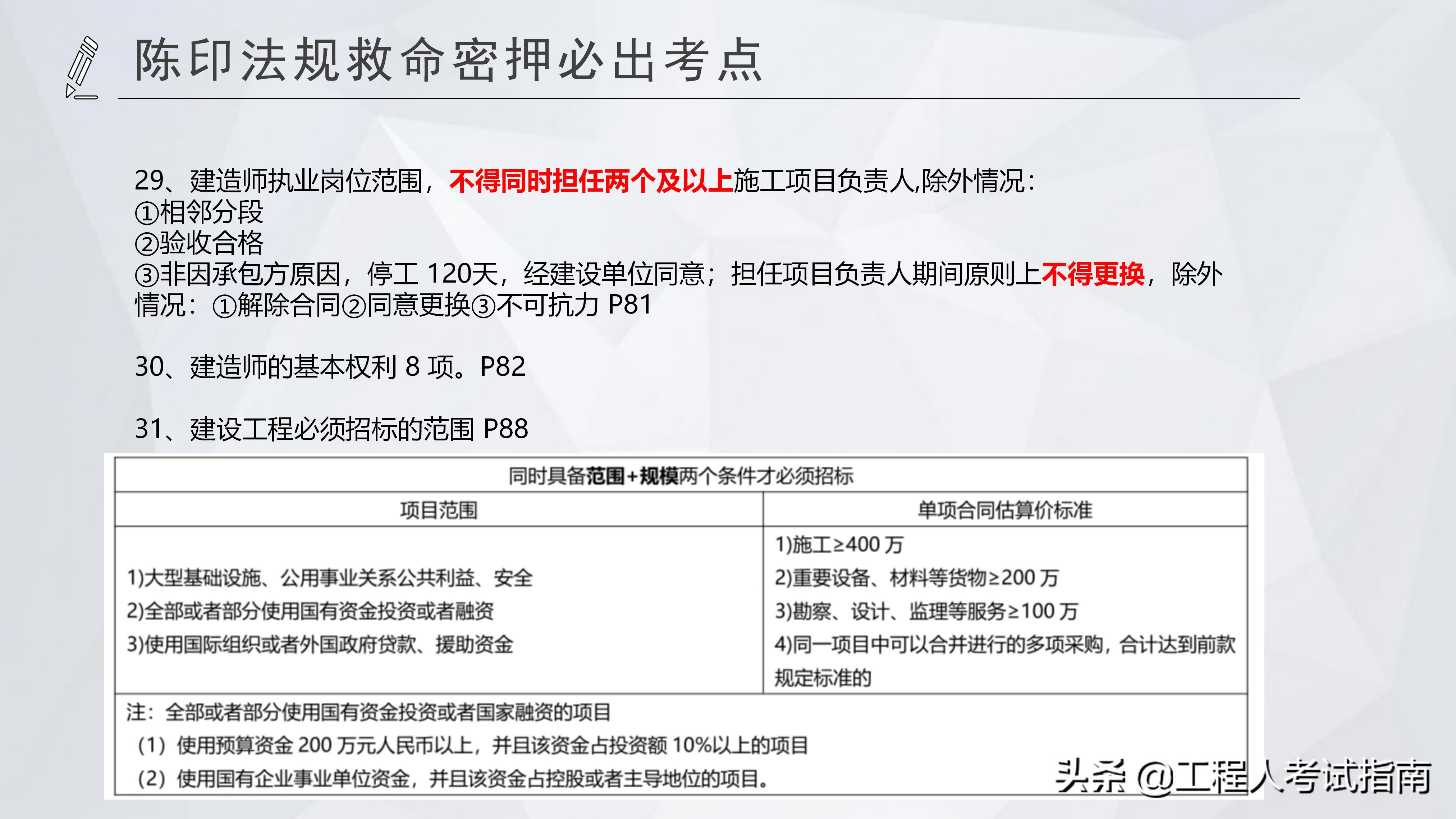 一建法规百分百过的复习方法,一建干货经济高频考点考前速记