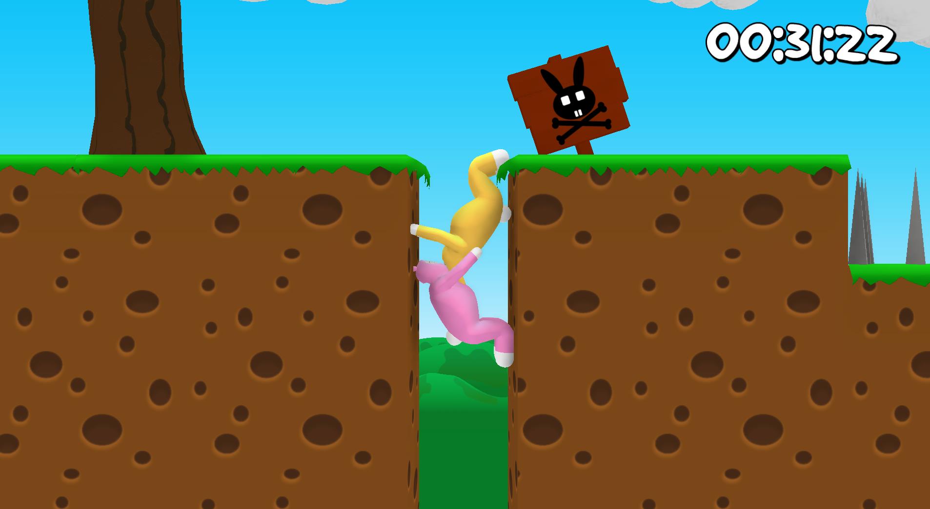 超级兔子人游戏搞笑画面,超级兔子人爆笑闯关游戏