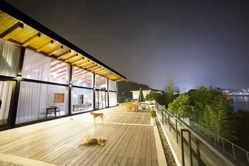 为钓鱼建房子,为了钓鱼在河边盖了房子