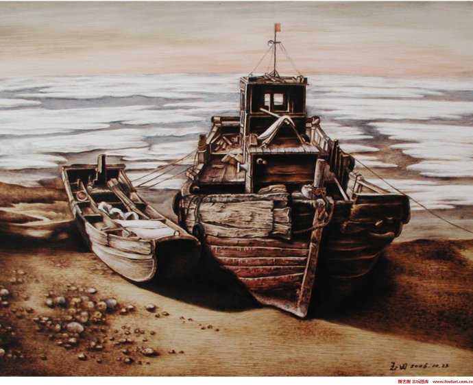 田玉田烙画动物作品欣赏,田玉田烙画多少钱