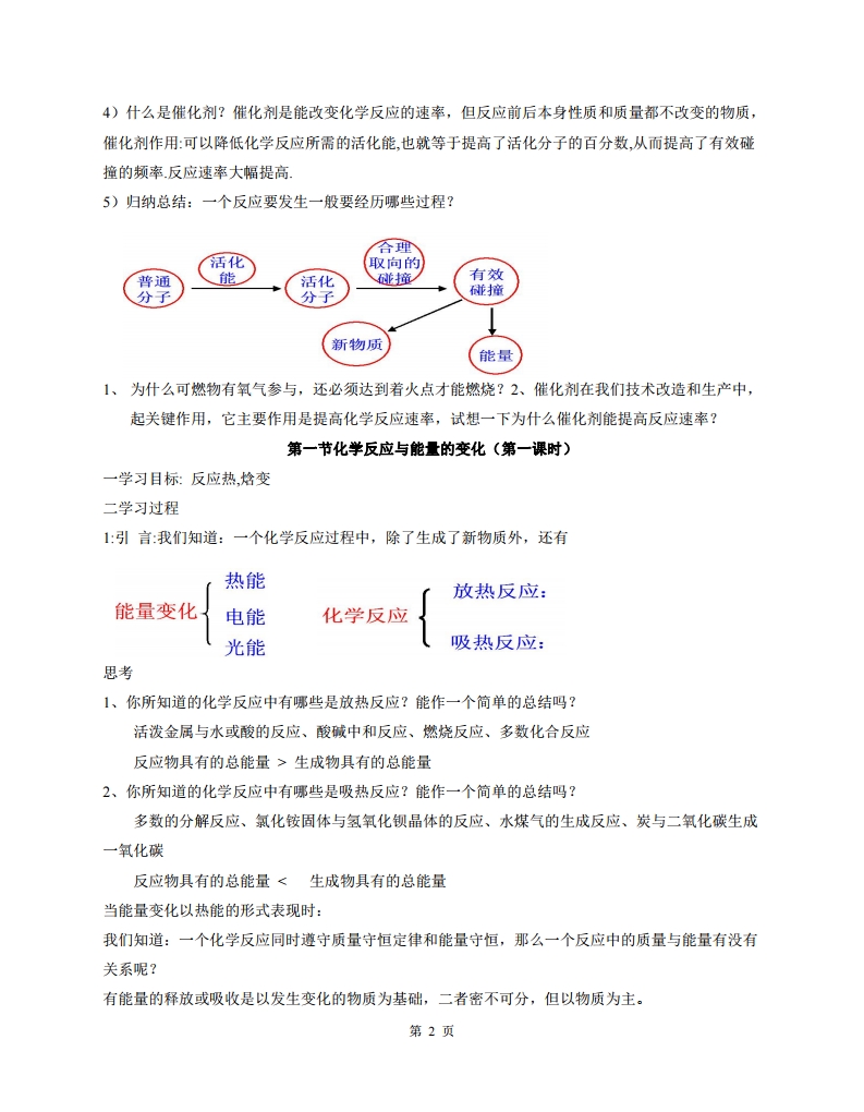 高中人教版化学选修四随堂笔记,高中化学选修四目录人教版