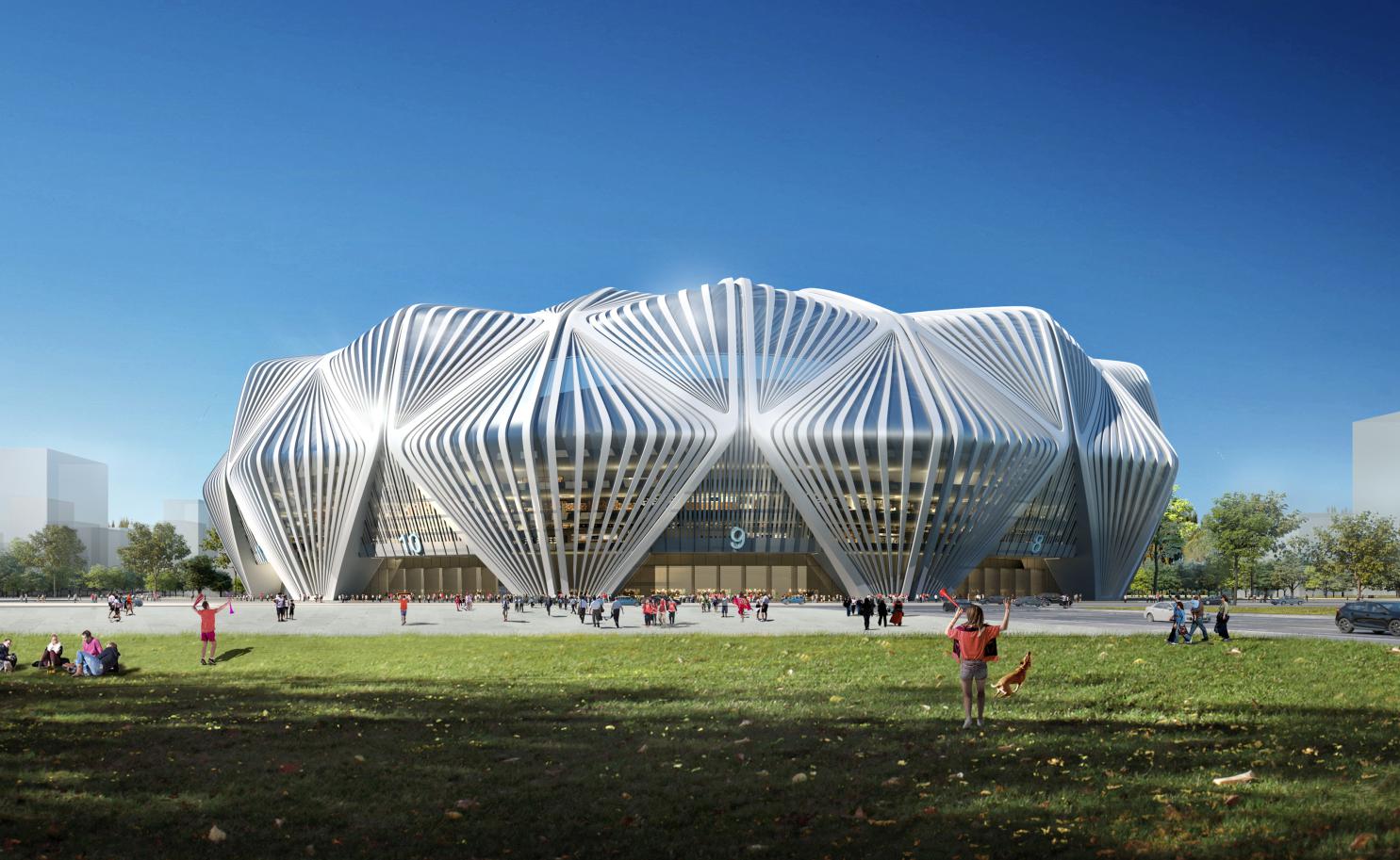 广州恒大足球场建筑设计效果图,广州恒大足球场设计方案