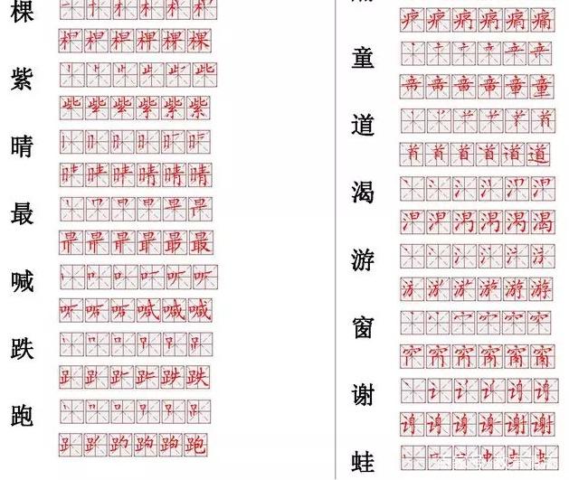 语文老师整理：560个小学常用汉字笔画笔顺表！小学阶段多练习