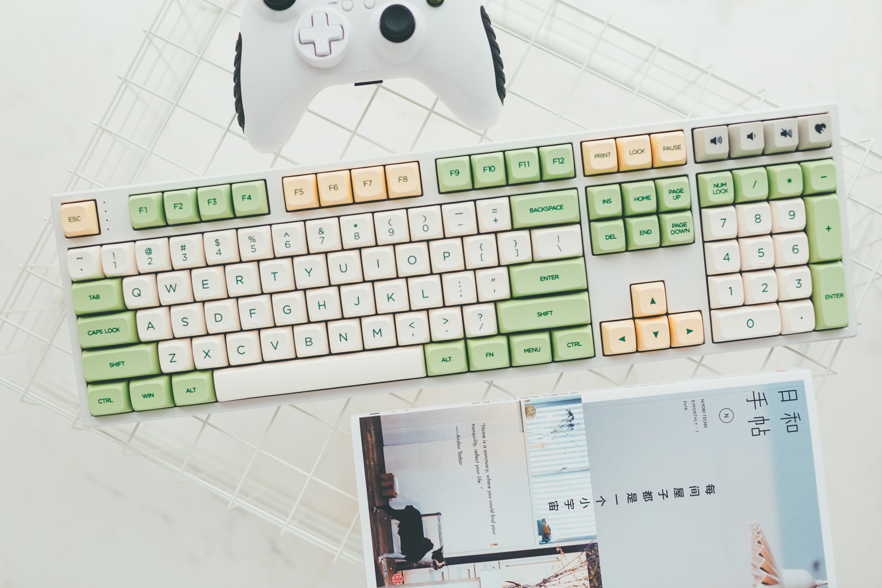 键帽推荐高颜值搭配透明键盘,机械键盘键帽推荐大全套