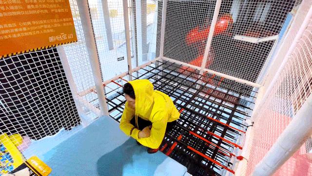 蹦床公园90米魔鬼滑梯,翼动蹦床公园滑梯