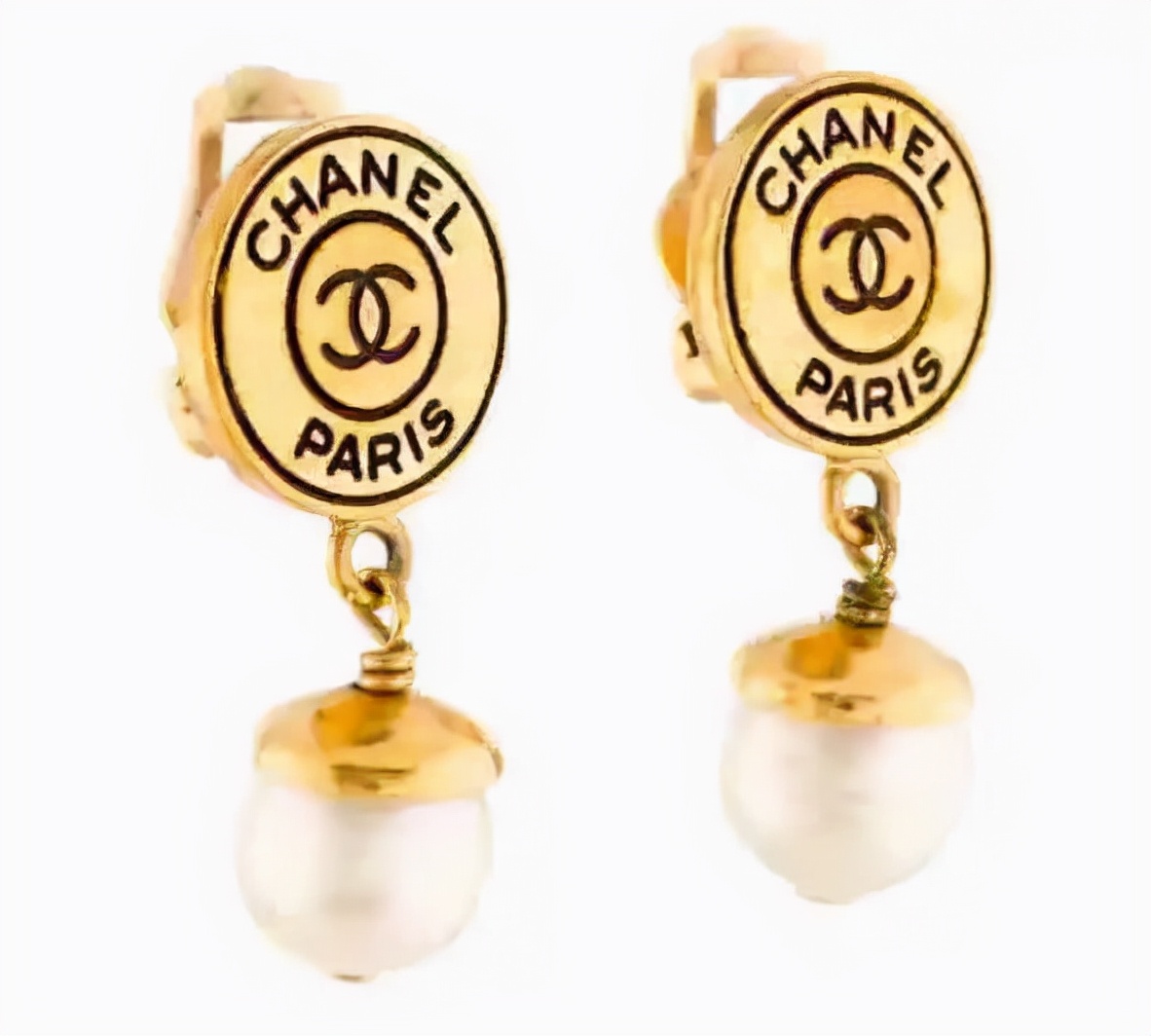 VintageChanel中古琉璃饰品,中古香奈儿双c项链