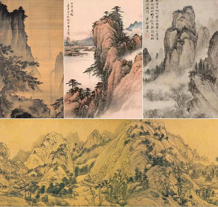 儿童画山水画教学,简单的山水画教程儿童中国画