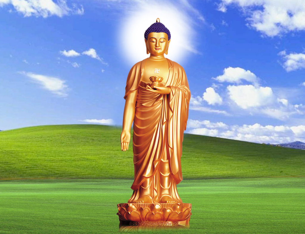 西方三圣是指阿弥陀佛图片,佛教西方三圣阿弥陀佛像