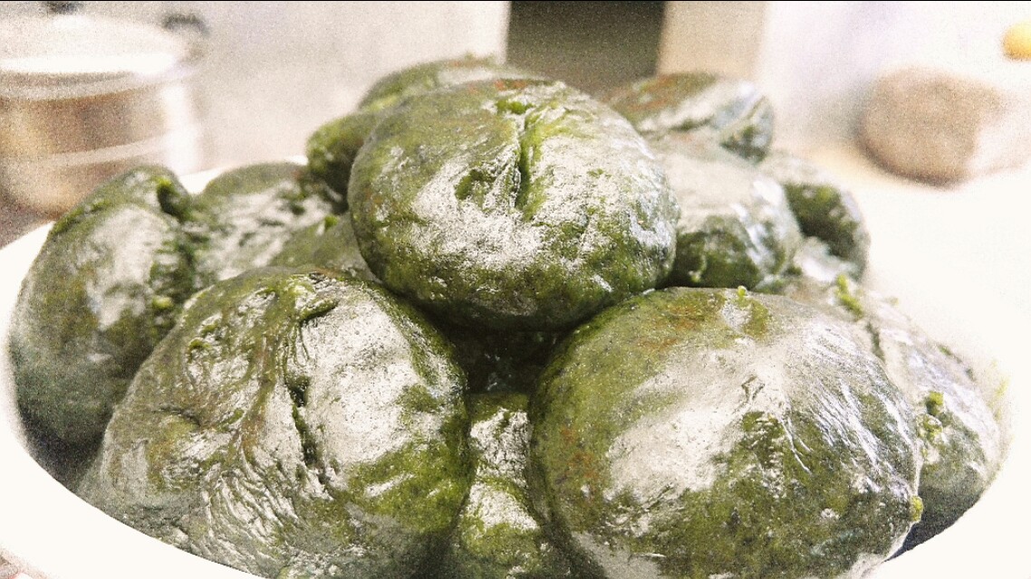 蛋黄艾草青团的正宗做法,艾草青团的做法和配方红豆沙馅