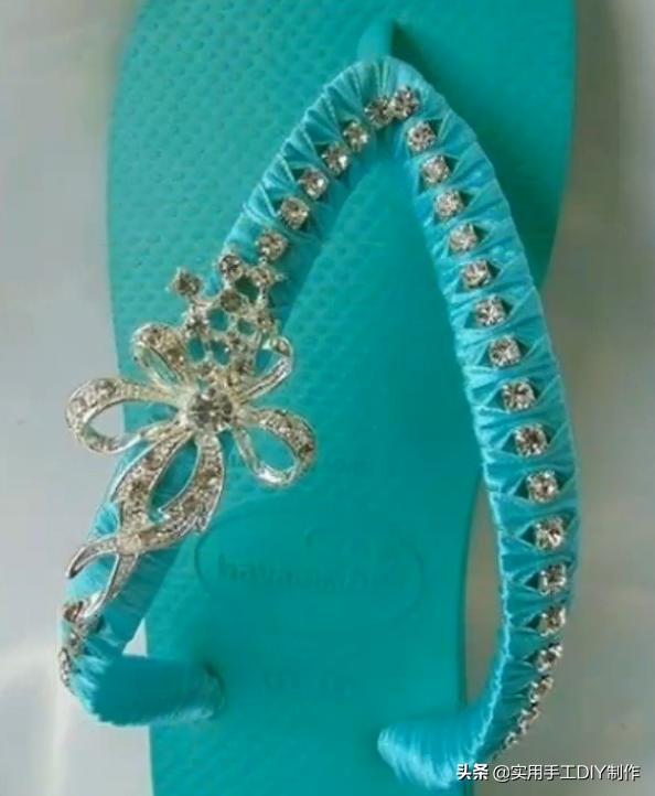 复古人字凉鞋串珠,手工串珠编织拖鞋