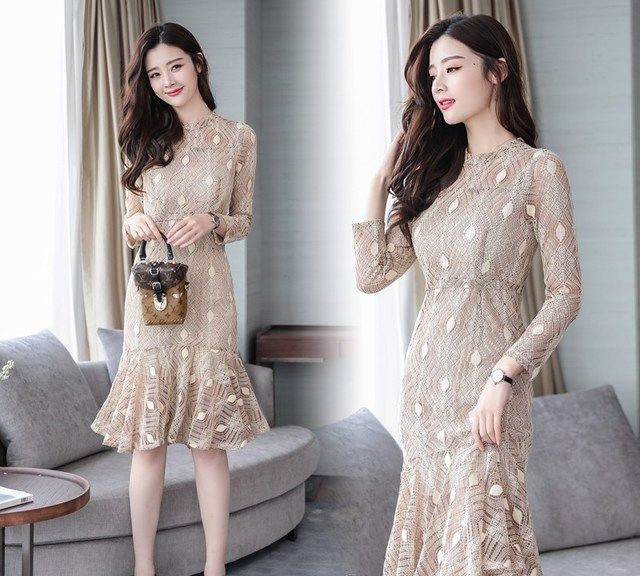 今年最流行的春款长袖连衣裙搭配,春秋长袖连衣裙小清新减龄