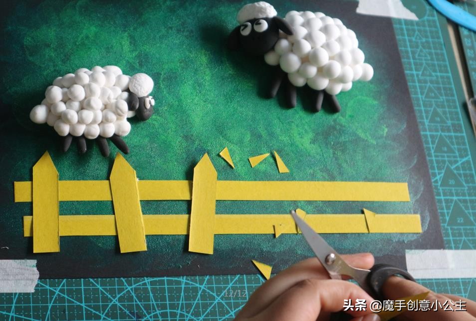 吃草的小绵羊橡皮泥,兔子粘土创意手工教案