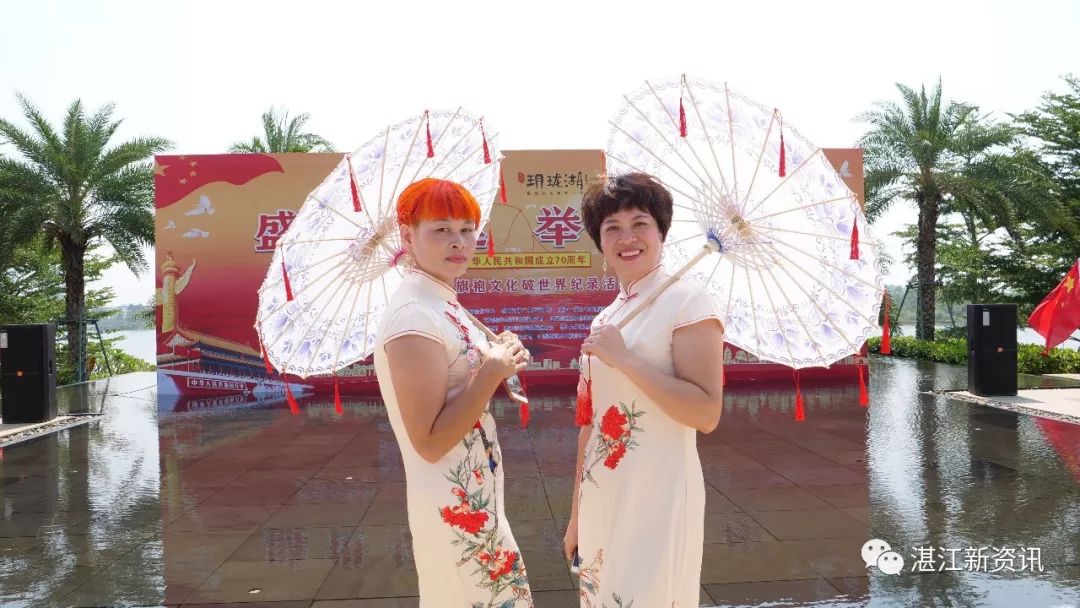 惊艳全国、破世界纪录!455名旗袍佳丽云集湛江遂溪玥珑湖