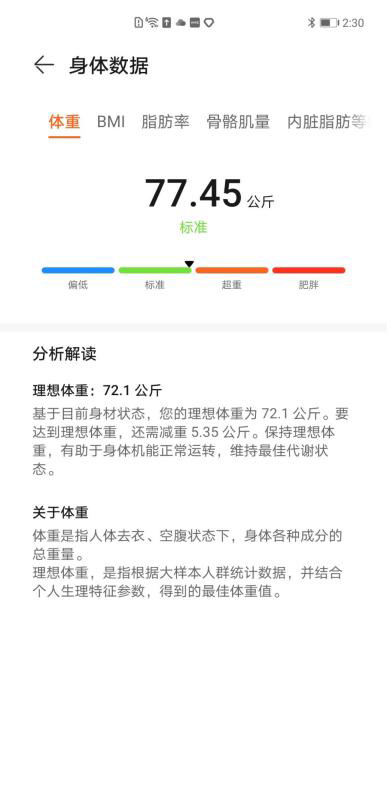 华为体脂秤3pro肝脏脂肪检测准吗,华为体脂秤3怎么看人体分析报告