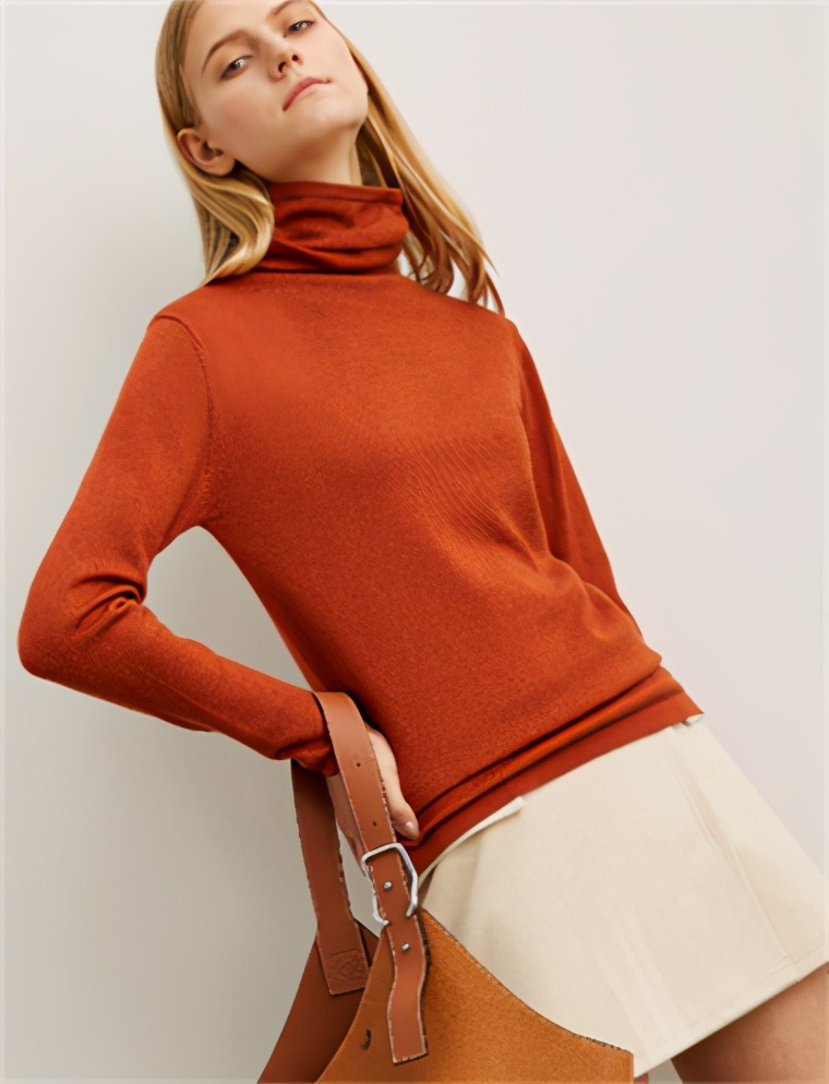 燕麦色针织打底衫,火龙果色针织打底衫