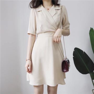 气质系带连衣裙,气质系带收腰连衣裙