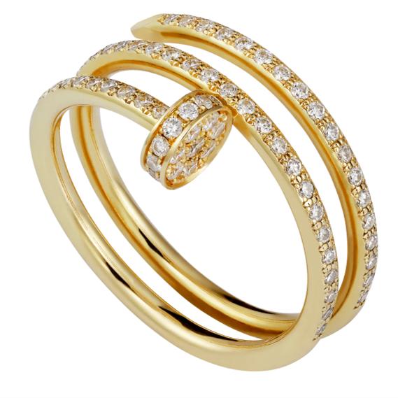 卡地亚钉子戒指是开口的吗,卡地亚不带钻钉子戒指价格