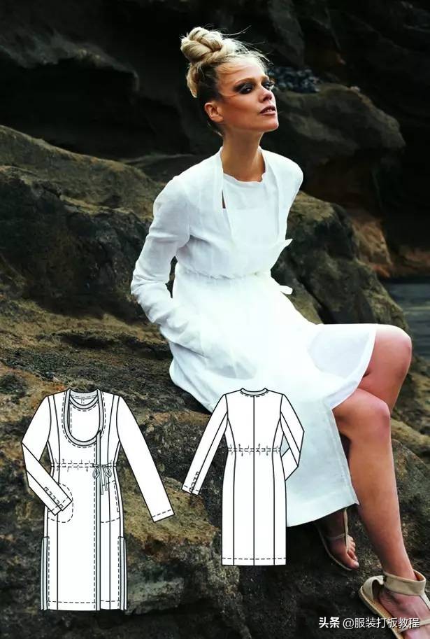 时装设计图手绘教程,服装制版图案大全